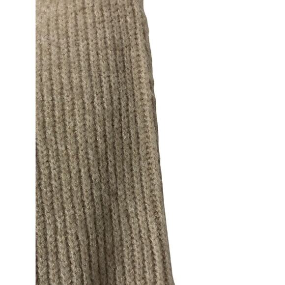 Steve Madden Abbie Sweater Dress Knit Turtleneck Long Sleeve Mini Oatmeal Small - Picture 5 of 11